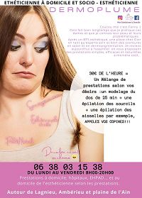 DERMOPLUME mon esthticienne  domicile01150Lagnieu